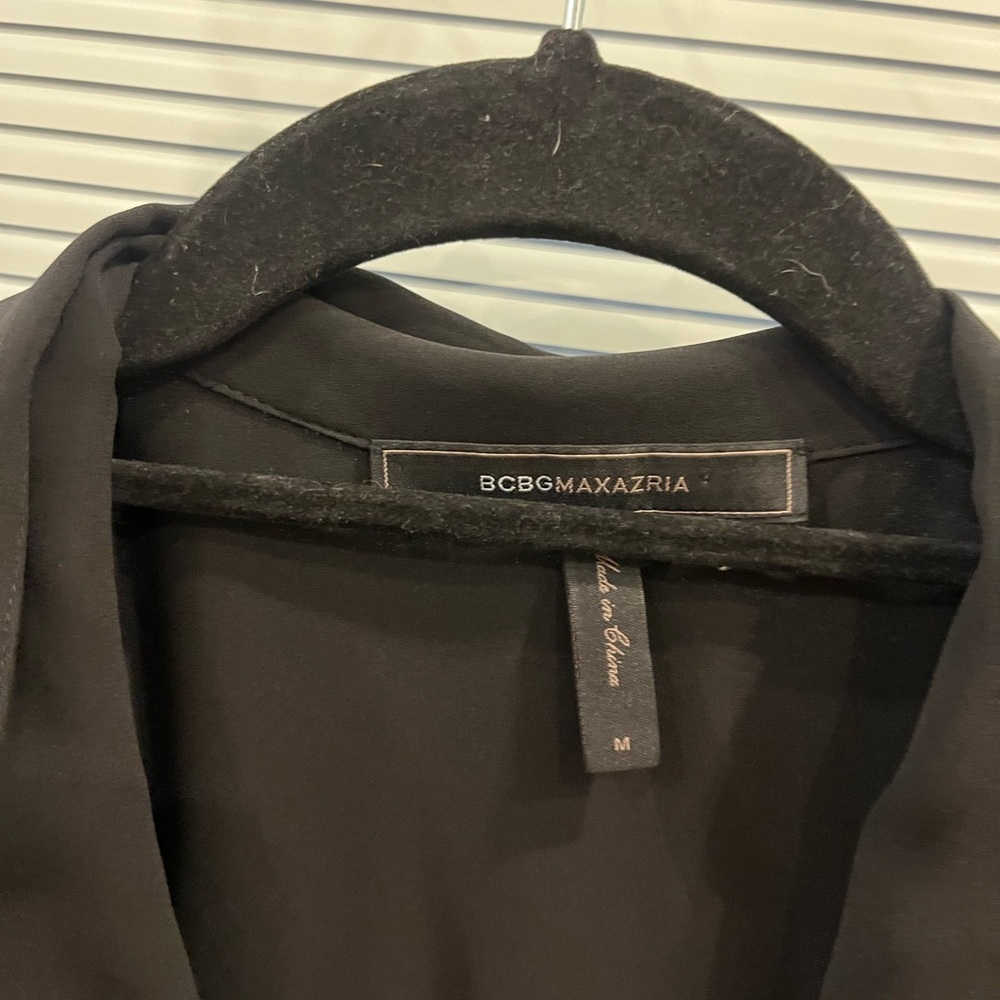 Bcbgmaxazria Black Button-Down Romper - image 2